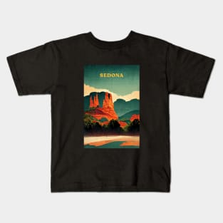 Sedona Arizona Retro Kids T-Shirt